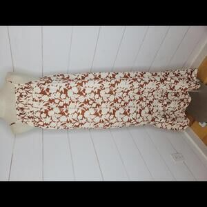 Universal Thread xs brown & white floral maxi sundress